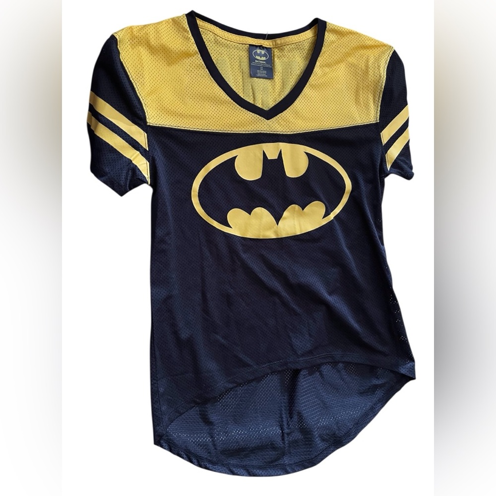 DC Comics Batman V-Neck Tee - Yellow and Black M